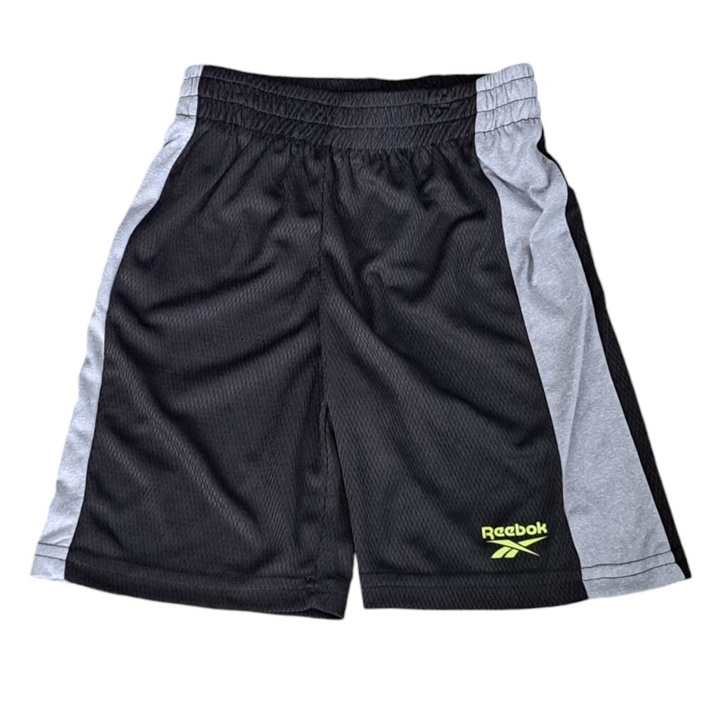 Reebok Boys  Black Gray Athletic Sport Shorts Size 5 NWT